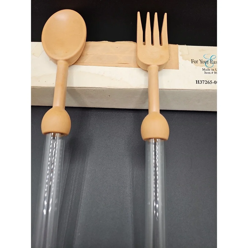 Salad Spoon Fork Serving Utensils Kitchenware Flatware For Your Ease Only NEW AA